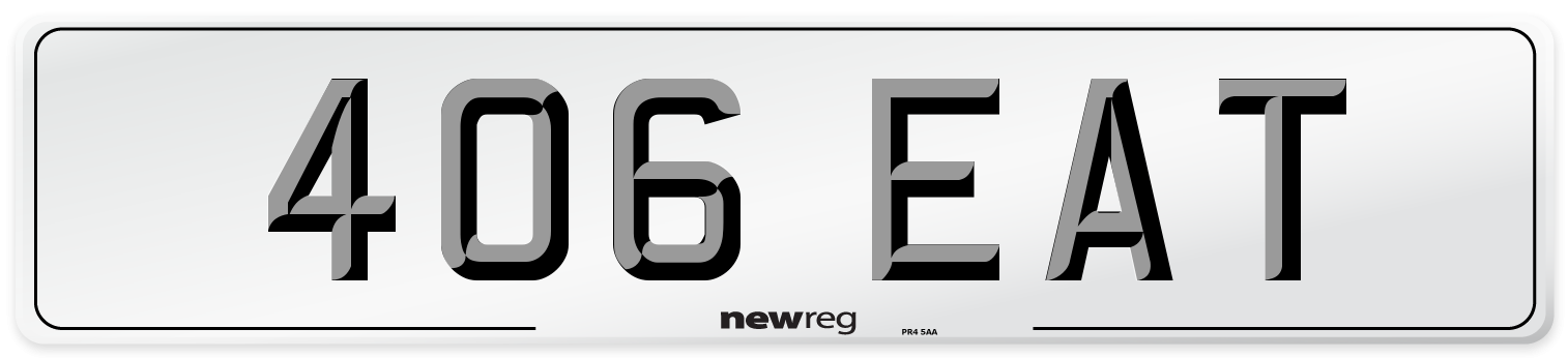 406 EAT Number Plate from New Reg